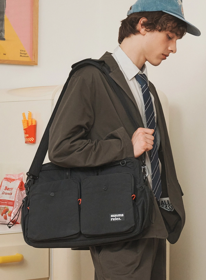 ★masmarulez★ Chaming Nylon shoulder bagBlack Masmarulez [마스마룰즈]