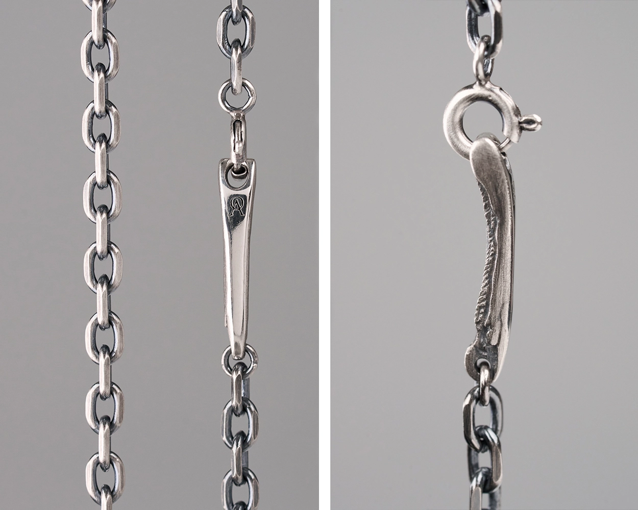 チビSKULL Pendant Silver925＋50cmあずきチェーン付き