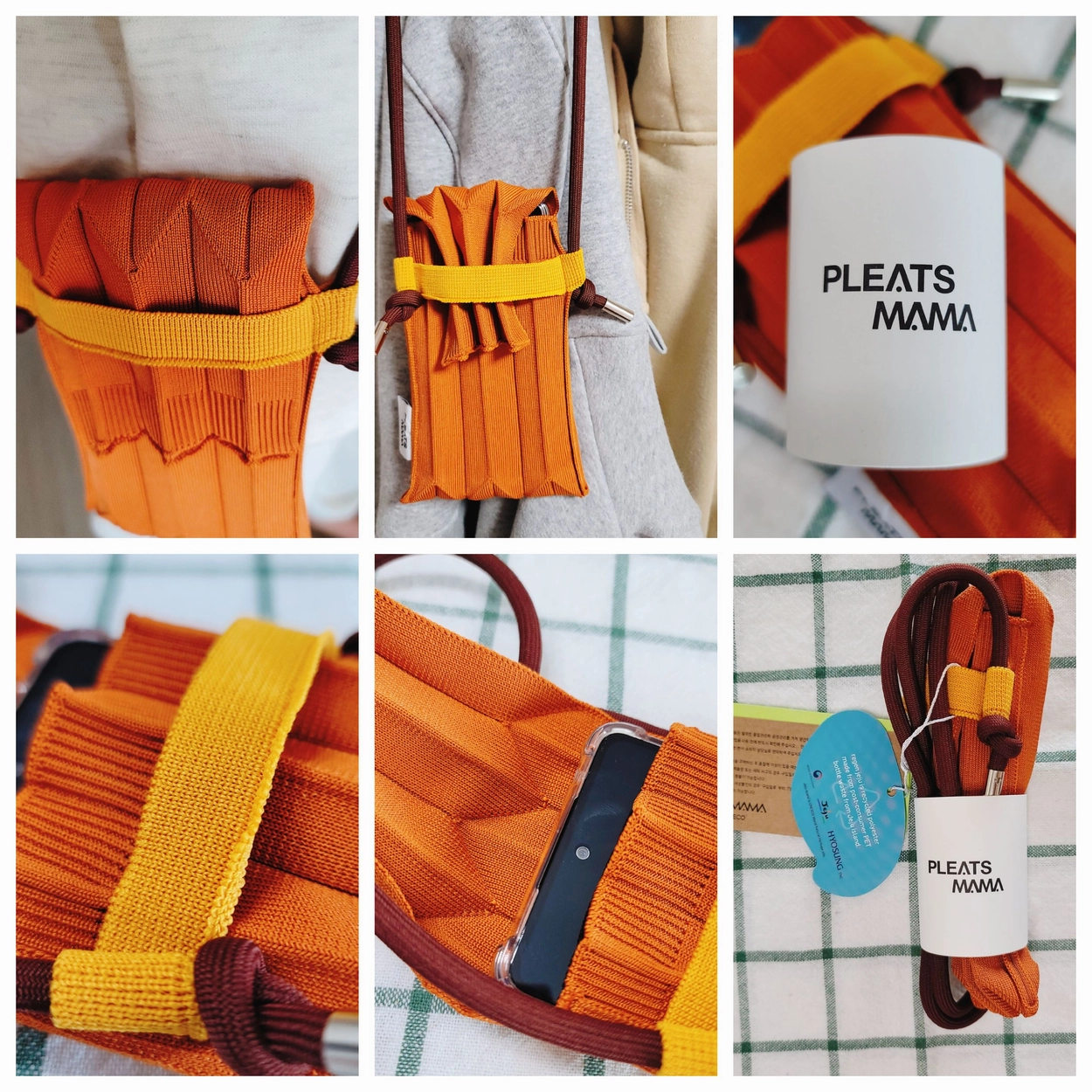 Nano Bag Orange : PLEATSMAMA: Sustainable Knit Pleats Bag