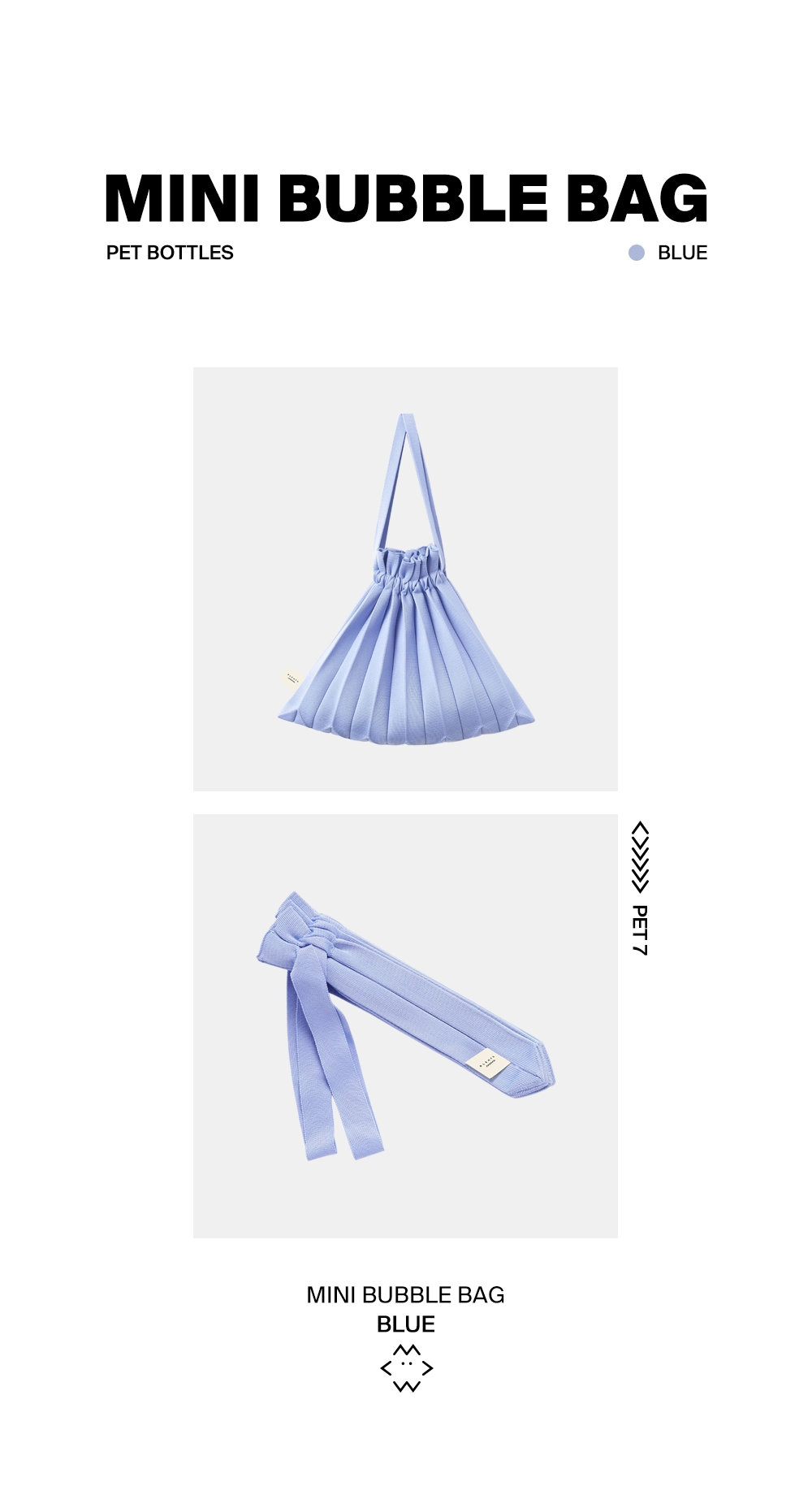 PLEATS MAMA 正規品関税込み MINI BUBBLE BAG Mini Bubble Bag Blue : PLEATSMAMA: Sustainable Knit Pleats Bag