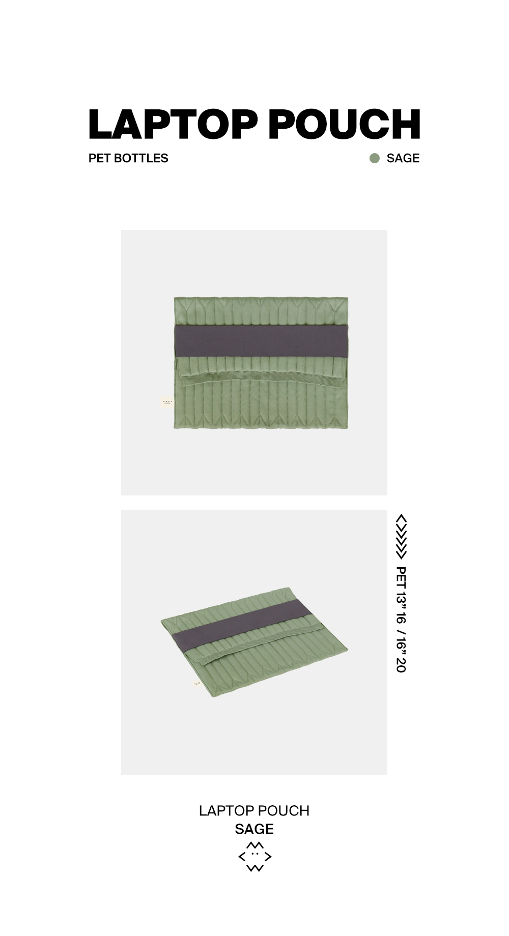 ★ PLEATS MAMA★ Airknit laptop pouch caramel 13 inch 50064 AirKnit Laptop Pouch Sage : PLEATSMAMA: Sustainable Knit