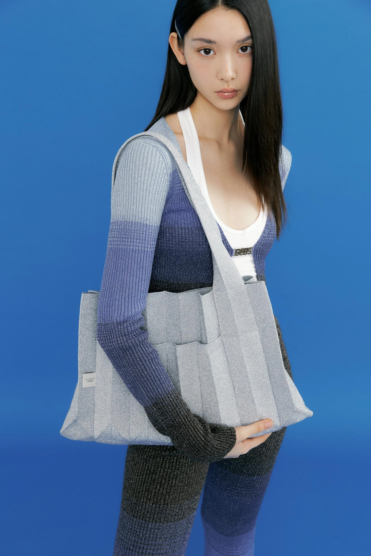 Shopper Bag Stellar Silver : PLEATSMAMA: Sustainable Knit