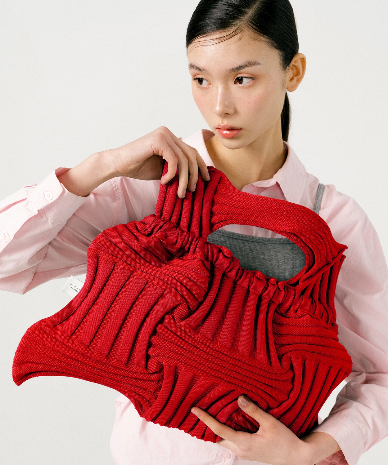 PLEATS MAMA☆Big Bow Bag Big Bow Bag Black : PLEATSMAMA: Sustainable Knit Pleats Bag