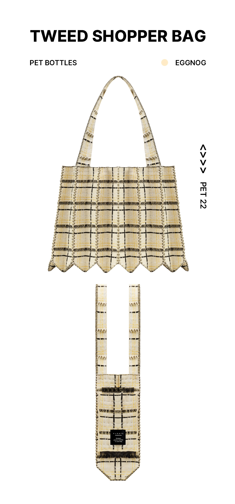 PLEATS MAMA ♥ Tweed shopper bag /追跡付 b1144ee025039.jpg