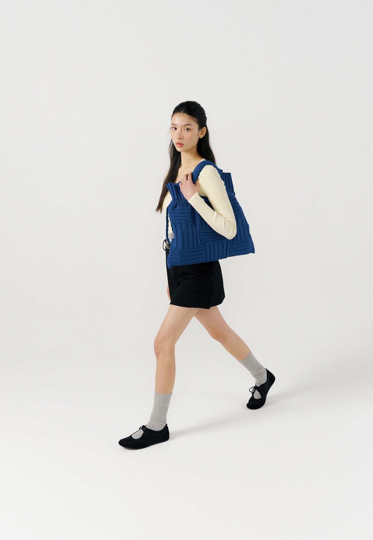 ビッグボウバッグ ブルー : プリーツママ