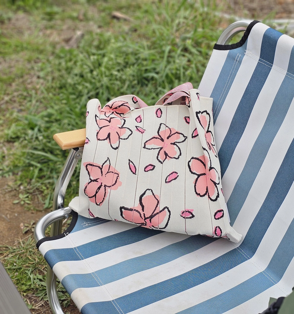 CHERRY BLOSSOM EDITION] 2Way Shopper Bag Cream(free reusable