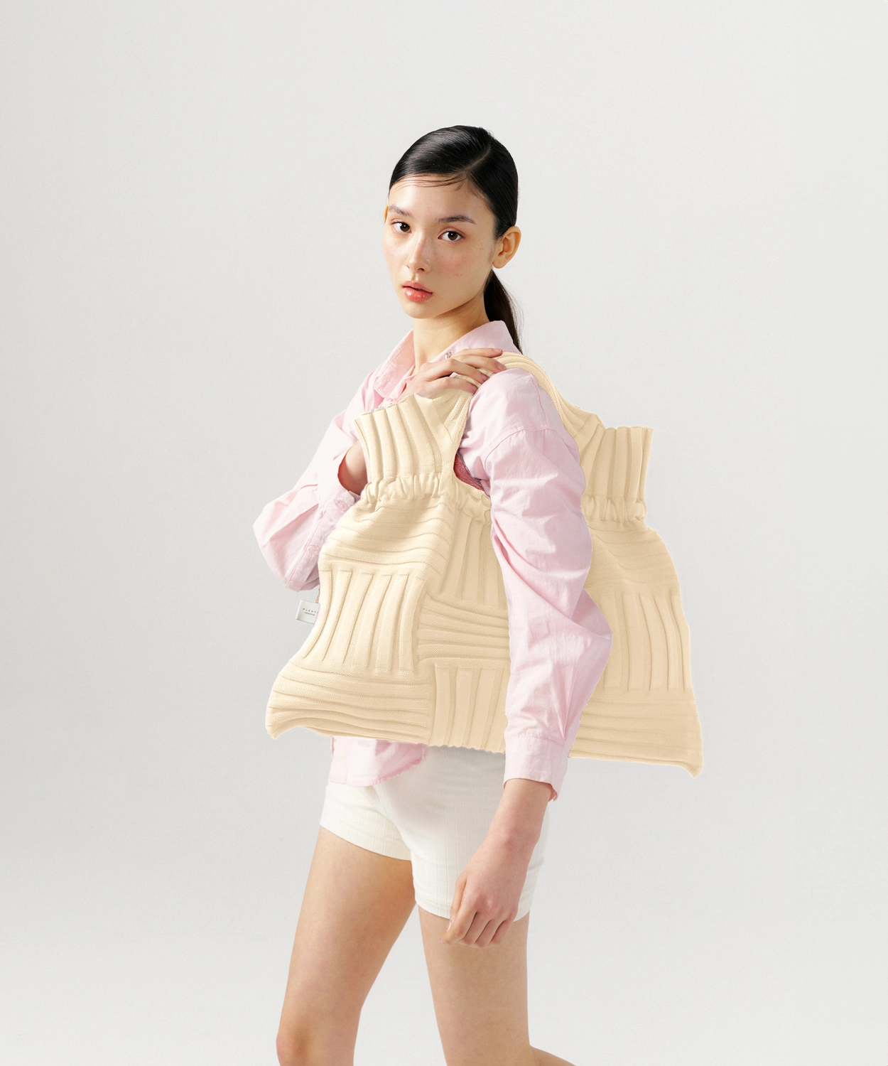 ビッグボウバッグ アイボリー : プリーツママ