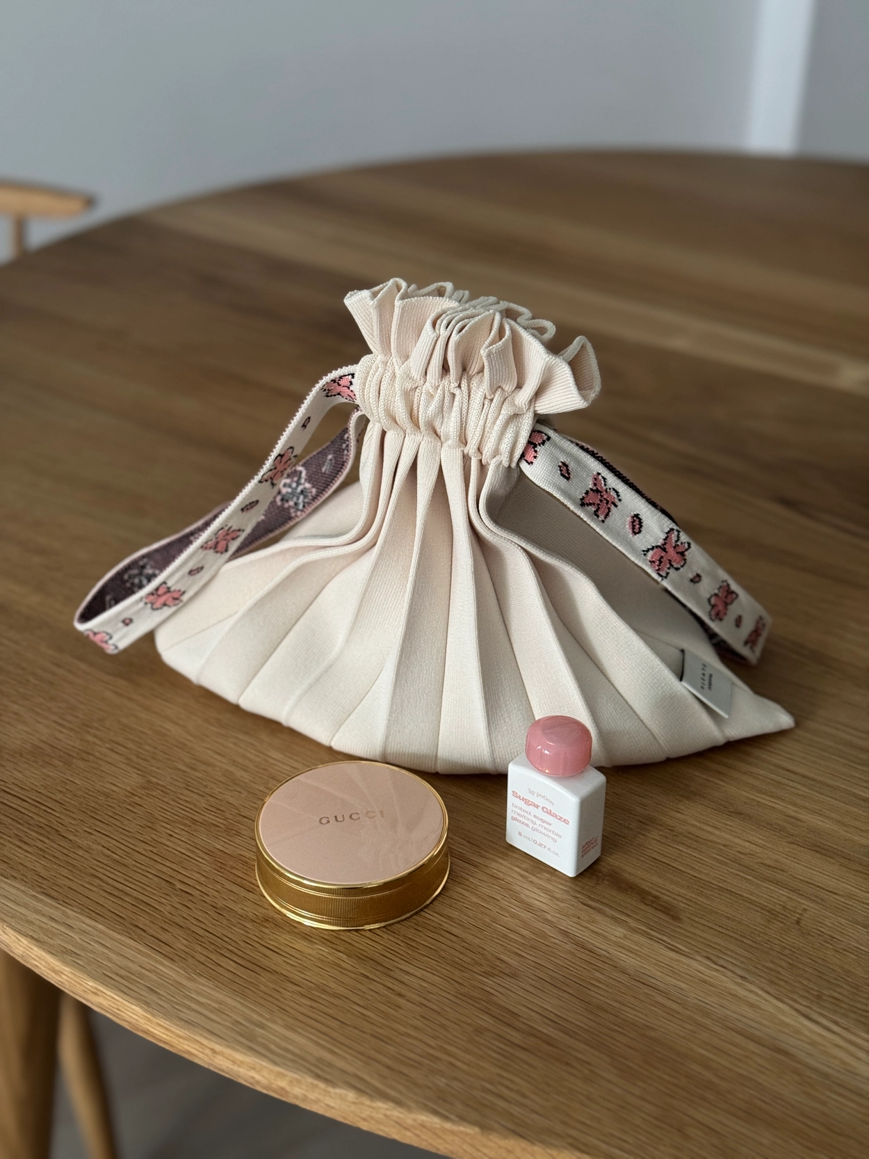 PLEATS MAMA 正規品関税込み [CHERRY BLOSSOM] MINI BUBBLE BAG CHERRY BLOSSOM EDITION] Mini Bubble Bag Cream : PLEATSMAMA
