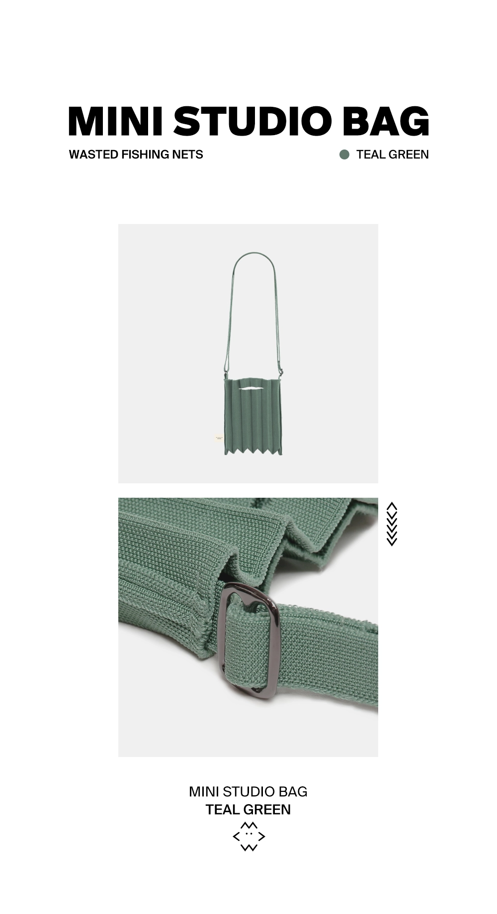PLEATS MAMA 正規品関税込み MINI STUDIO BAG TEAL GREEN Mini Studio Bag TealGreen : PLEATSMAMA: Sustainable Knit