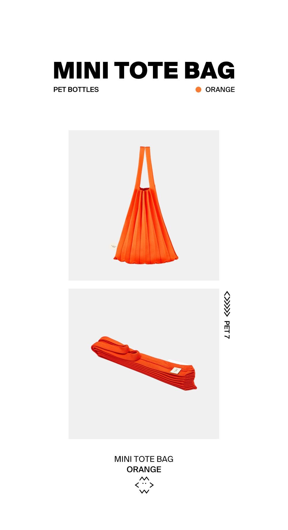 PLEATS MAMA 正規品関税込み MINI TOTE BAG ORANGE MiniToteBag Orange : PLEATSMAMA: Sustainable Knit Pleats Bag