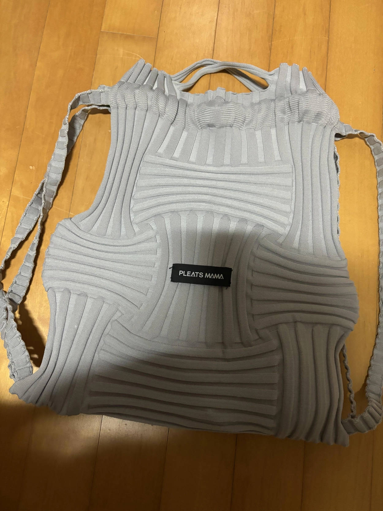 PLEATS MAMA 正規品関税込み BOW BACKPACK GREY Bow BackPack Grey : PLEATSMAMA: Sustainable Knit Pleats Bag