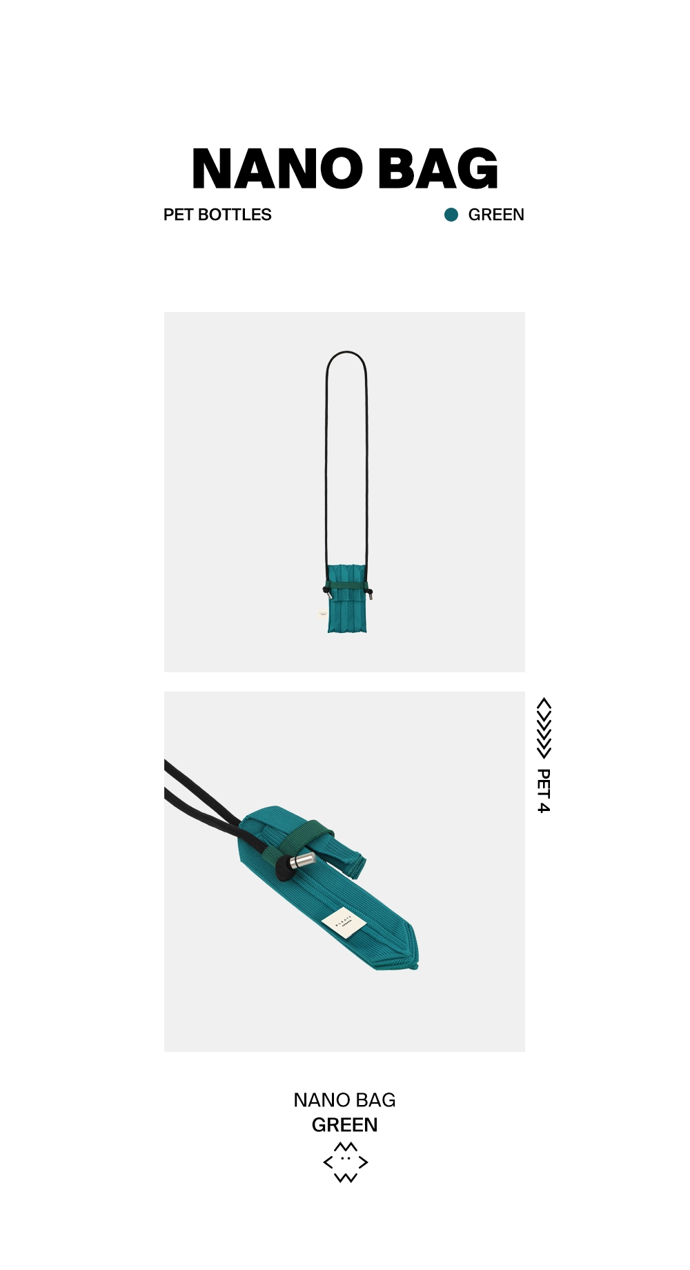 Nano Bag Green : PLEATSMAMA: Sustainable Knit Pleats Bag