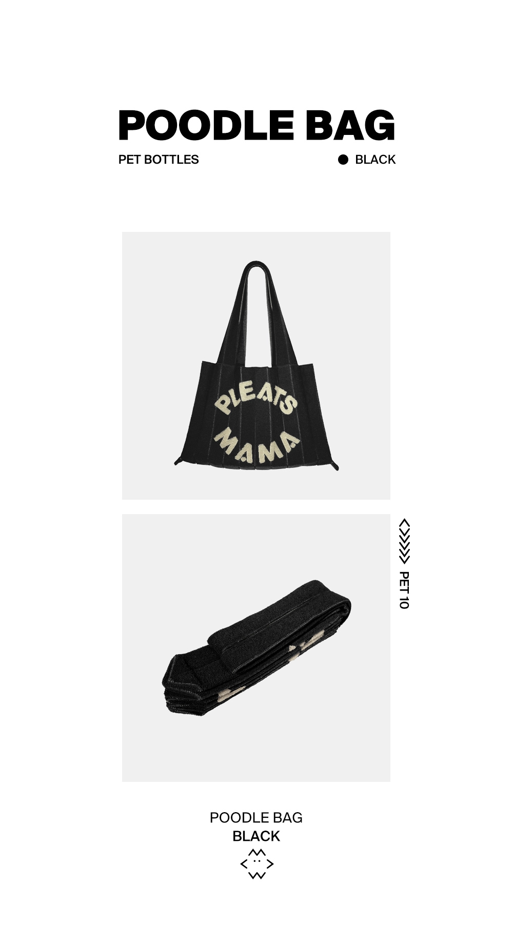 PLEATS MAMA ♥ Poodle shoulder bag /追跡付 POODLE SHOULDER BAG DENIM BLUE : PLEATSMAMA: Sustainable