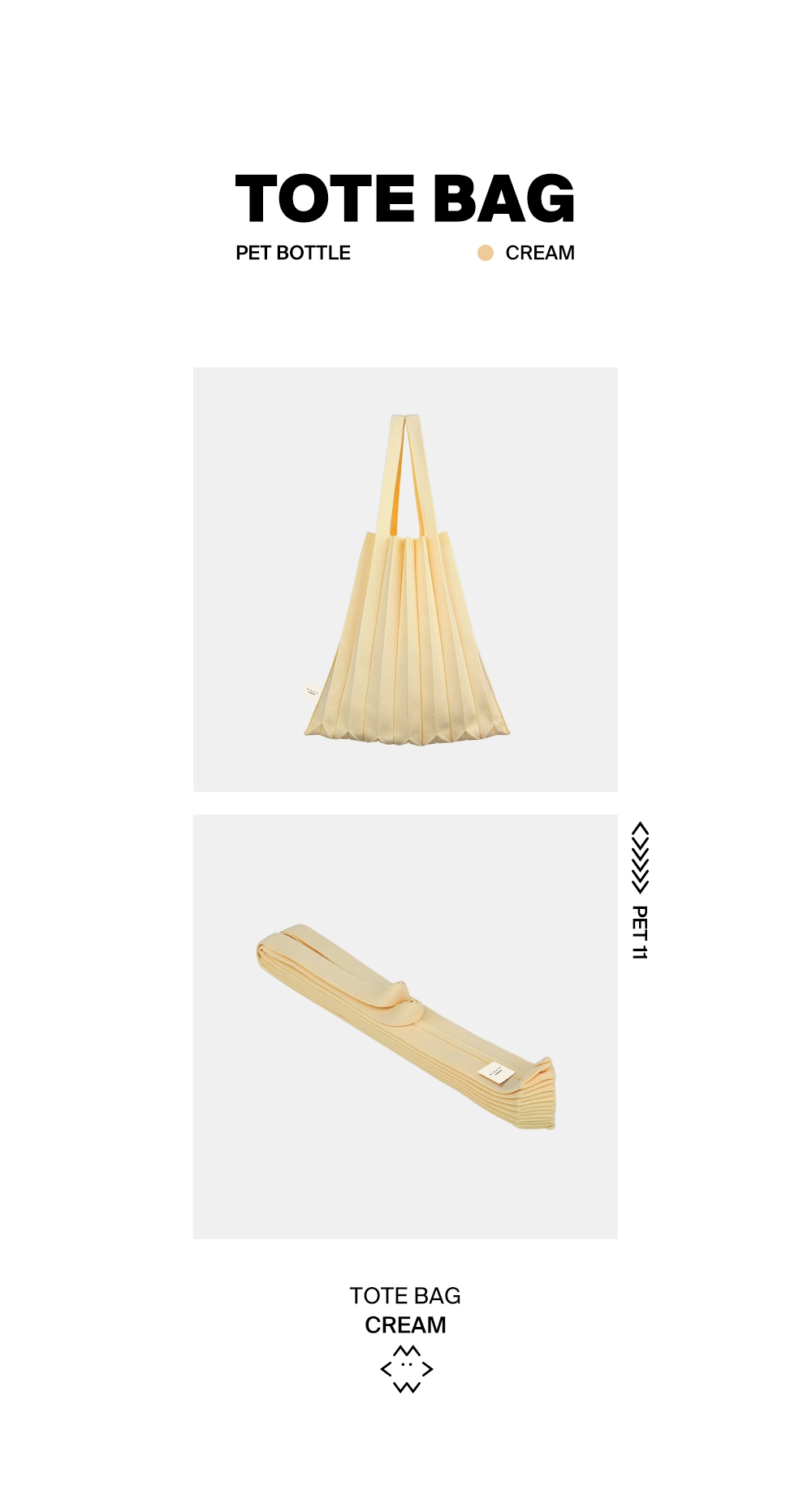 Tote Bag Cream : PLEATSMAMA: Sustainable Knit Pleats Bag
