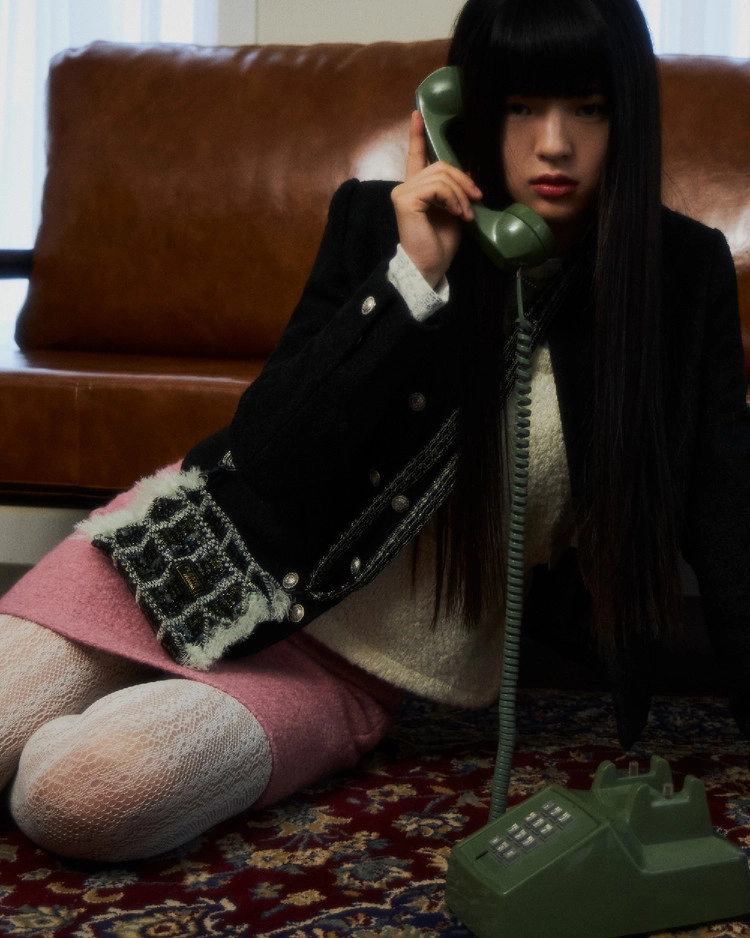TWEED MINI SACOCHE BAG LIME : PLEATSMAMA: Sustainable Knit