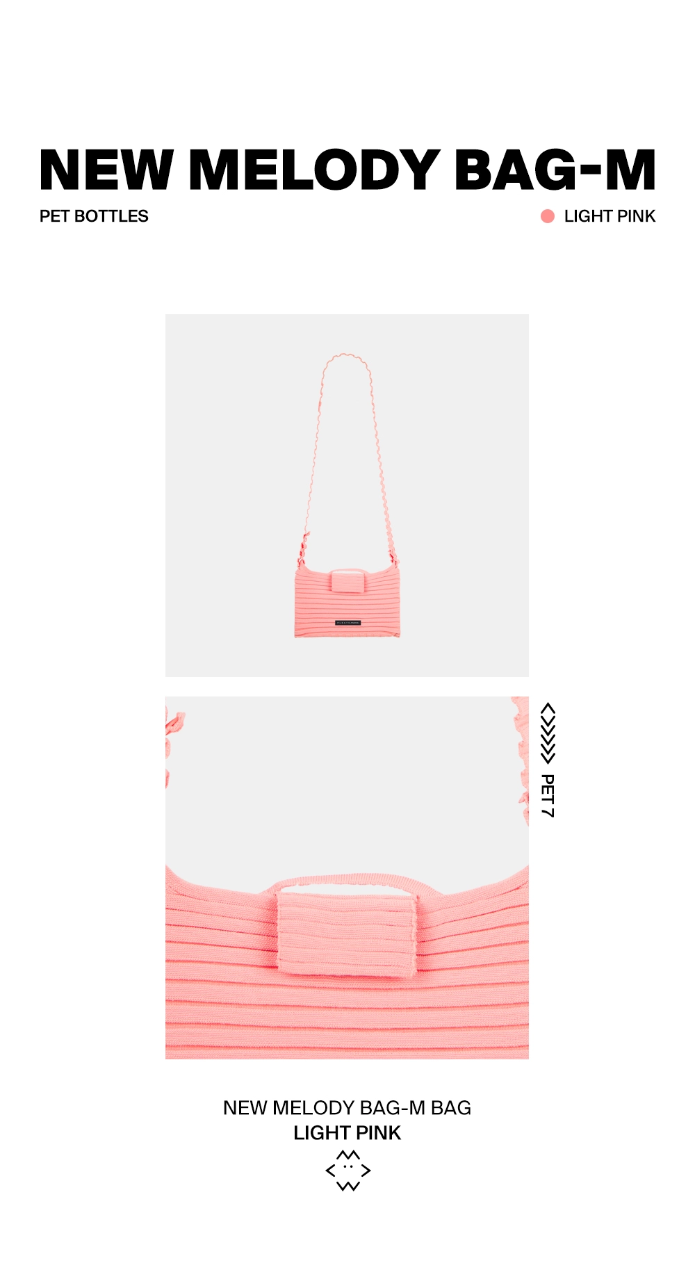 ◆PLEATS MAMA◆ Melody Bag Pink 5000957677 New Melody Bag M Light Pink : PLEATSMAMA: Sustainable Knit
