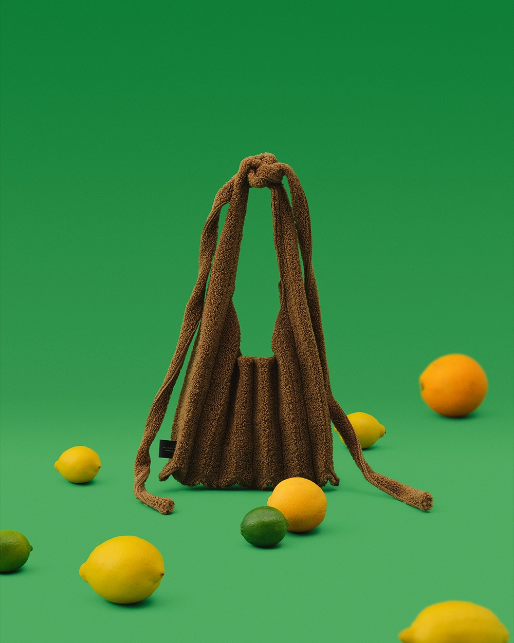 POODLE SHOULDER BAG BURGUNDY : PLEATSMAMA: Sustainable Knit