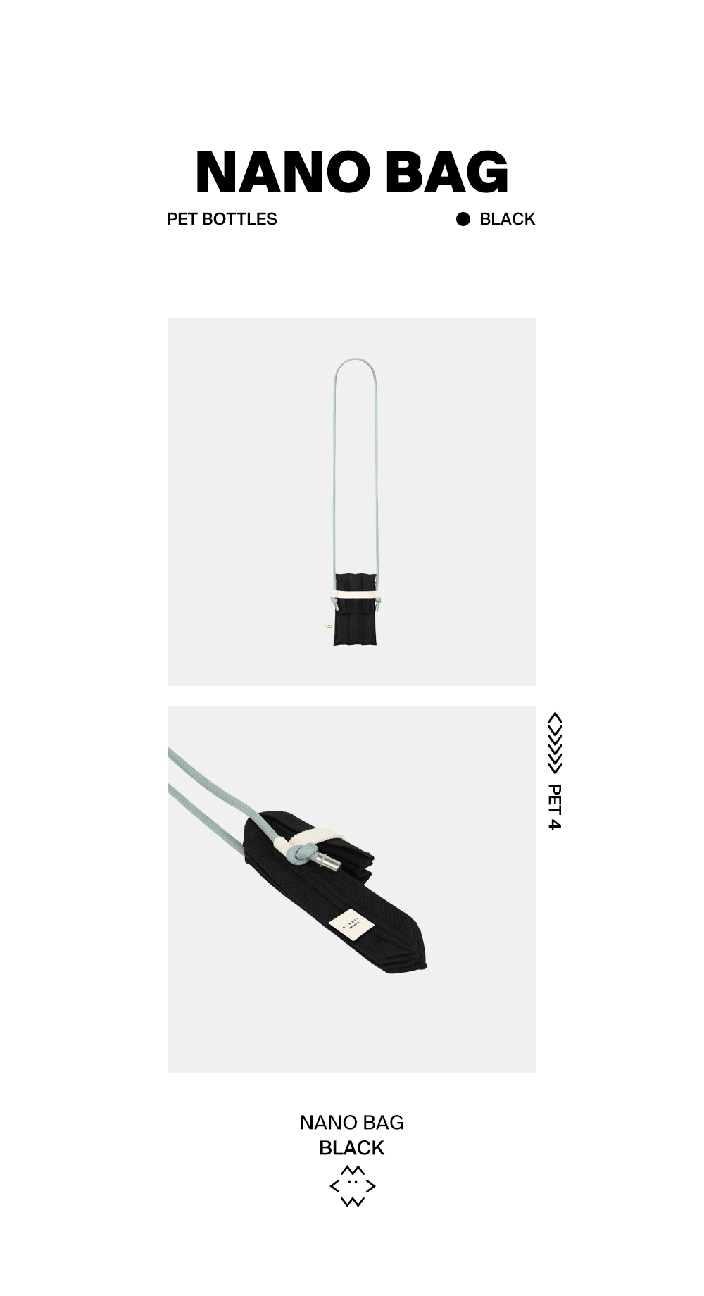 Nano Bag Black : PLEATSMAMA: Sustainable Knit Pleats Bag