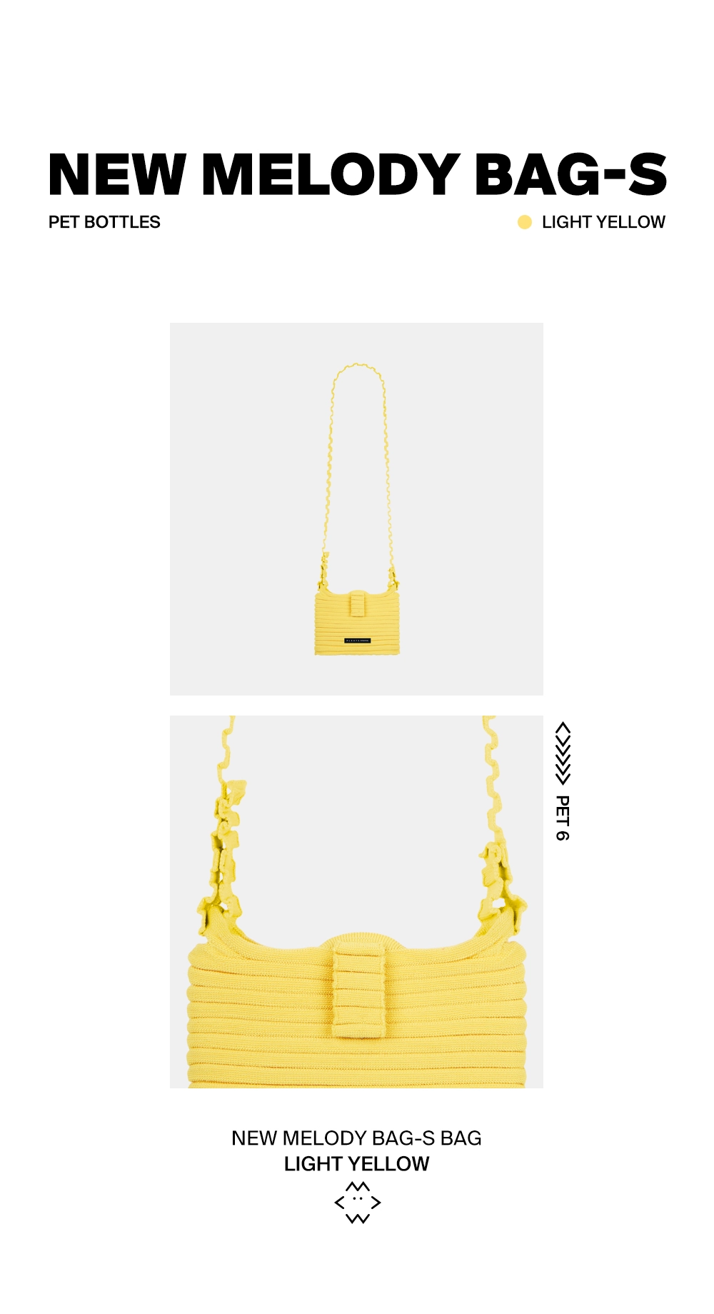 New Melody Bag S Light Yellow : PLEATSMAMA: Sustainable Knit