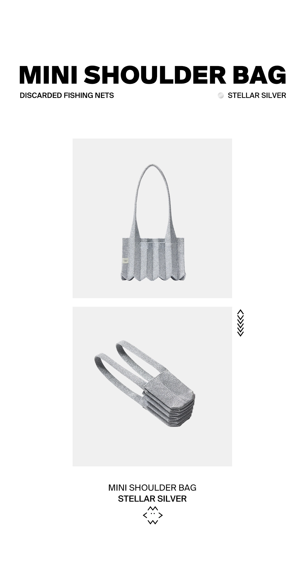 PLEATS MAMA 正規品関税込み MINI SHOULDER BAG STELLAR SILVER Mini Shoulder Bag Stellar Silver : PLEATSMAMA: Sustainable