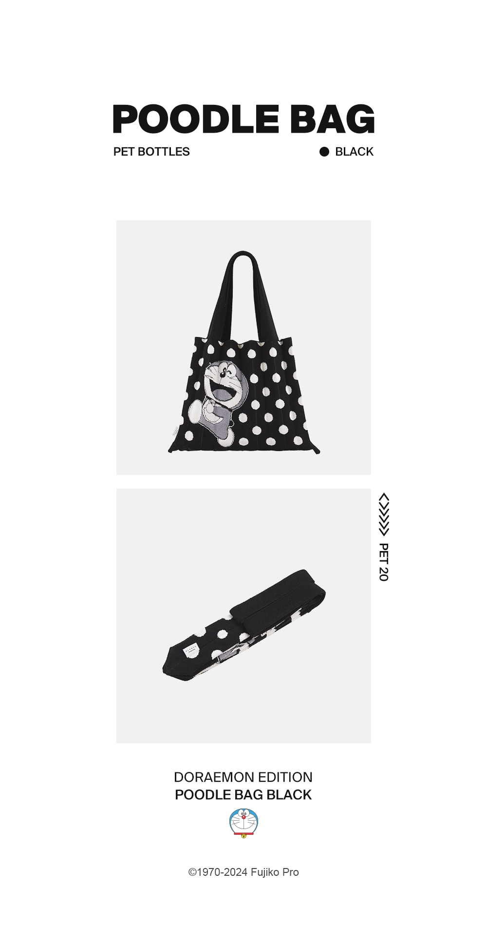 【PLEATS MAMA】 Poodle Shoulder Bag BLACK POODLE BAG BLACK : PLEATSMAMA: Sustainable Knit Pleats Bag