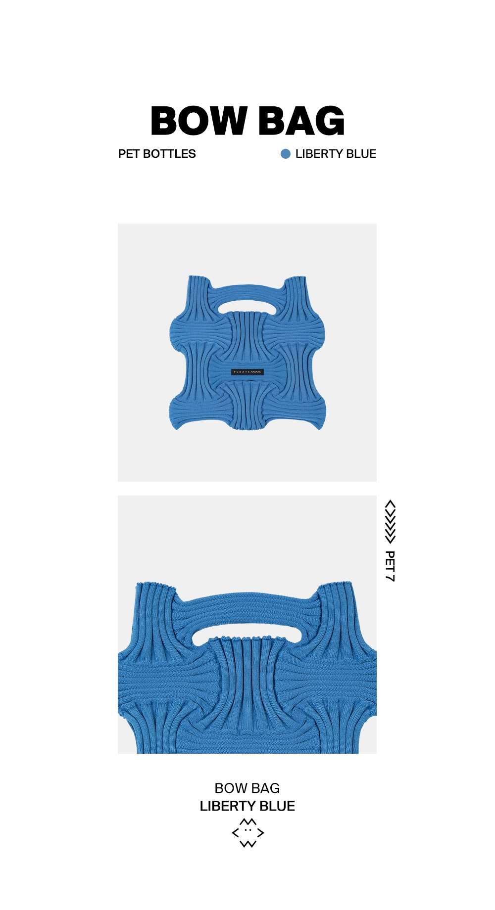 Bow Bag Liberty Blue : PLEATSMAMA: Sustainable Knit Pleats Bag