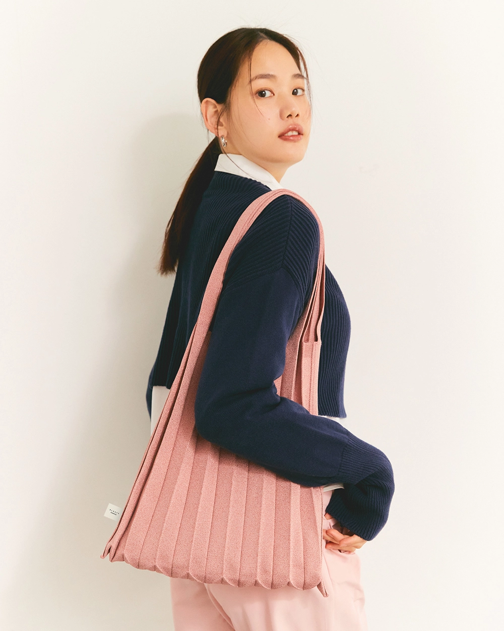 Shoulder Bag Glitter Rose Gold : PLEATSMAMA: Sustainable