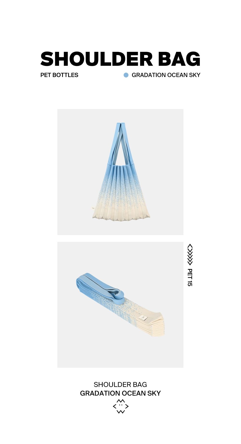 ★ PLEATS MAMA★ Shoulder Bag Ocean Sky 463282 Shoulder Bag Ocean Sky : PLEATSMAMA: Sustainable Knit Pleats Bag
