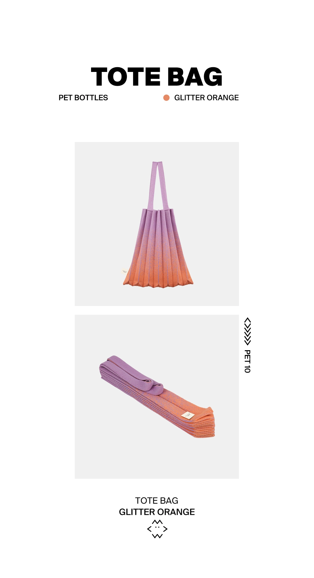 PLEATS MAMA 正規品関税込み TOTE BAG GLITTER ROSEGOLD Tote Bag Glitter Rose Gold : PLEATSMAMA: Sustainable Knit