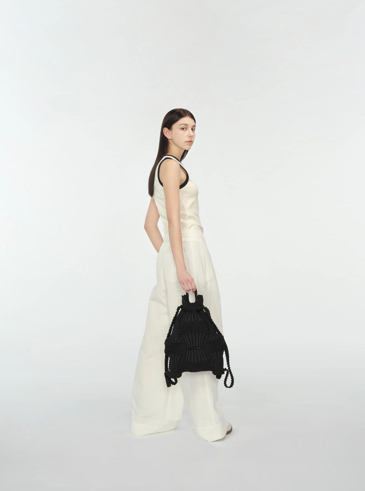 ● PLEATSMAMA ● NEW Bow Glitter Backpack ZEROBLACK EDITION] Bow BackPack Glitter Black : PLEATSMAMA