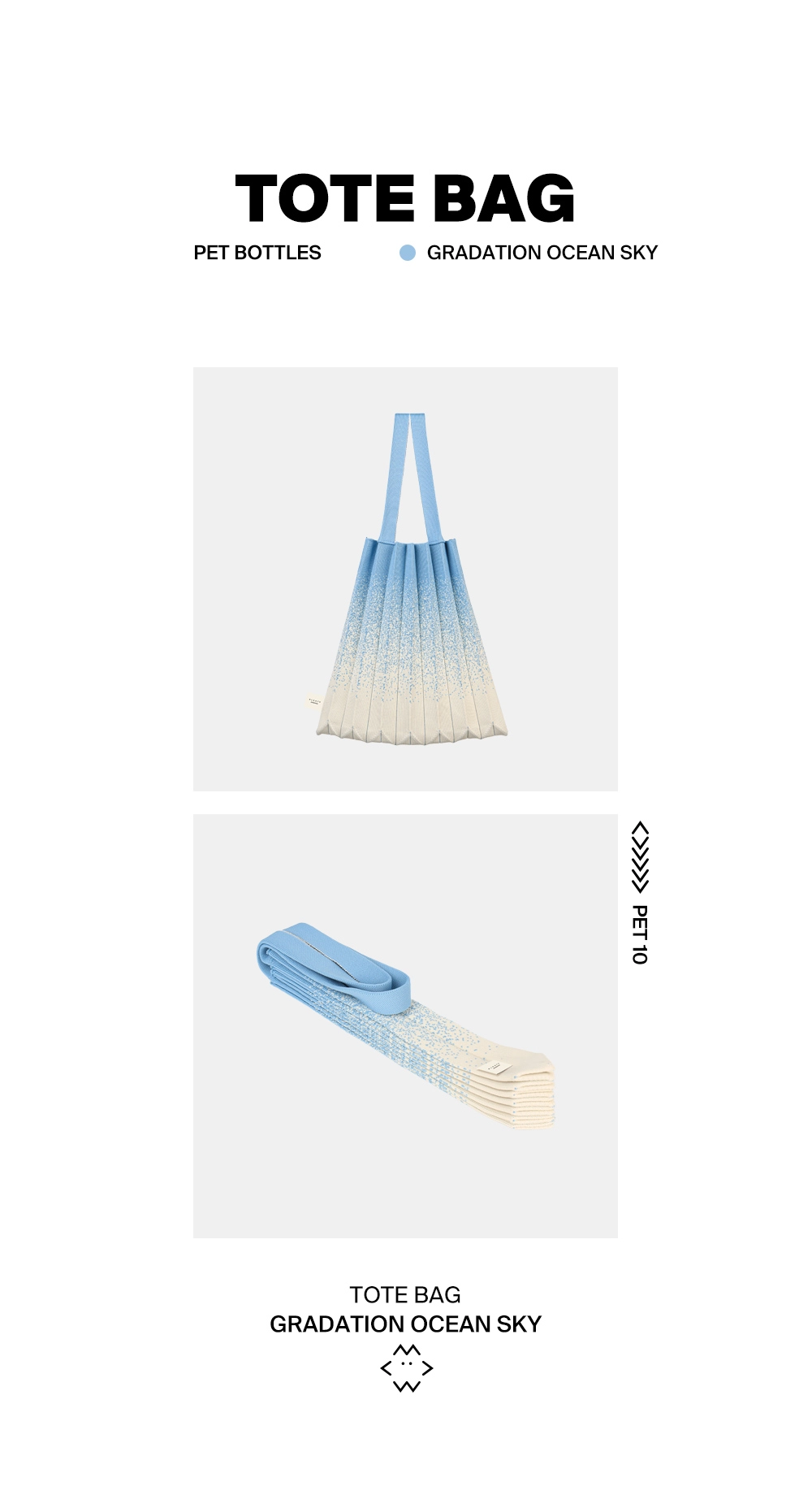 Tote Bag Ocean Sky : PLEATSMAMA: Sustainable Knit Pleats Bag