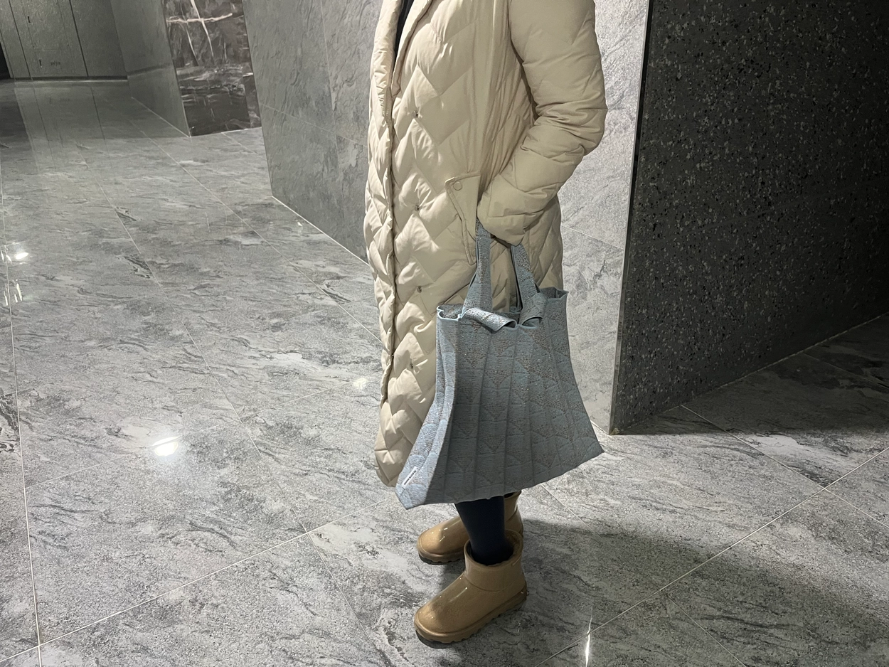 2Way Shopper Bag Wide Sky Blue : PLEATSMAMA: Sustainable