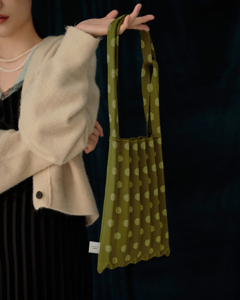 Mini Shoulder Bag Glitter Gold Dot : PLEATSMAMA: Sustainable