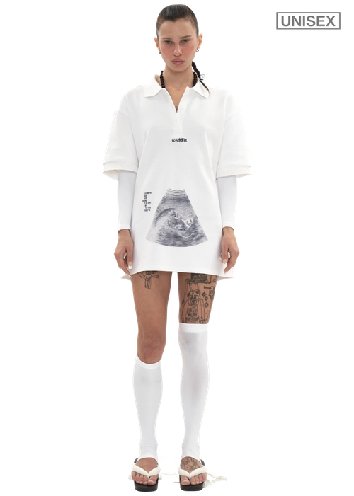 604service ★大人気 ALIEN NT SCAN OVER COLLAR T SHIRT 追跡付 604SERVICE】ALIEN NT SCAN OVER COLLAR T SHIRT IN WHITE