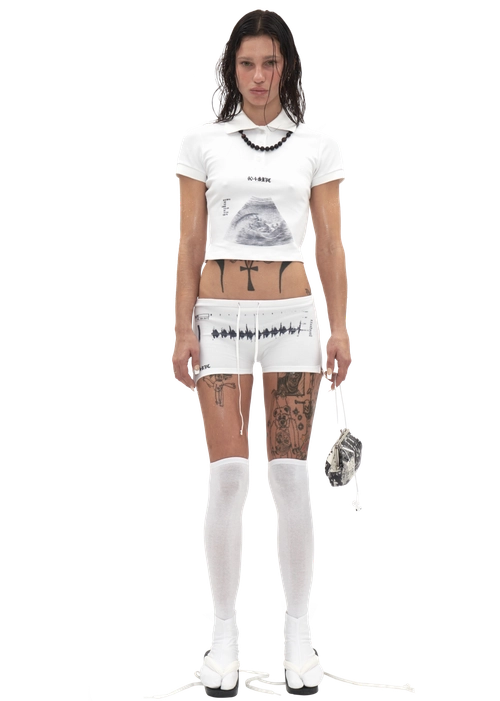 ALIEN NT SCAN OVER COLLAR T SHIRT IN WHITE : 604SERVICE