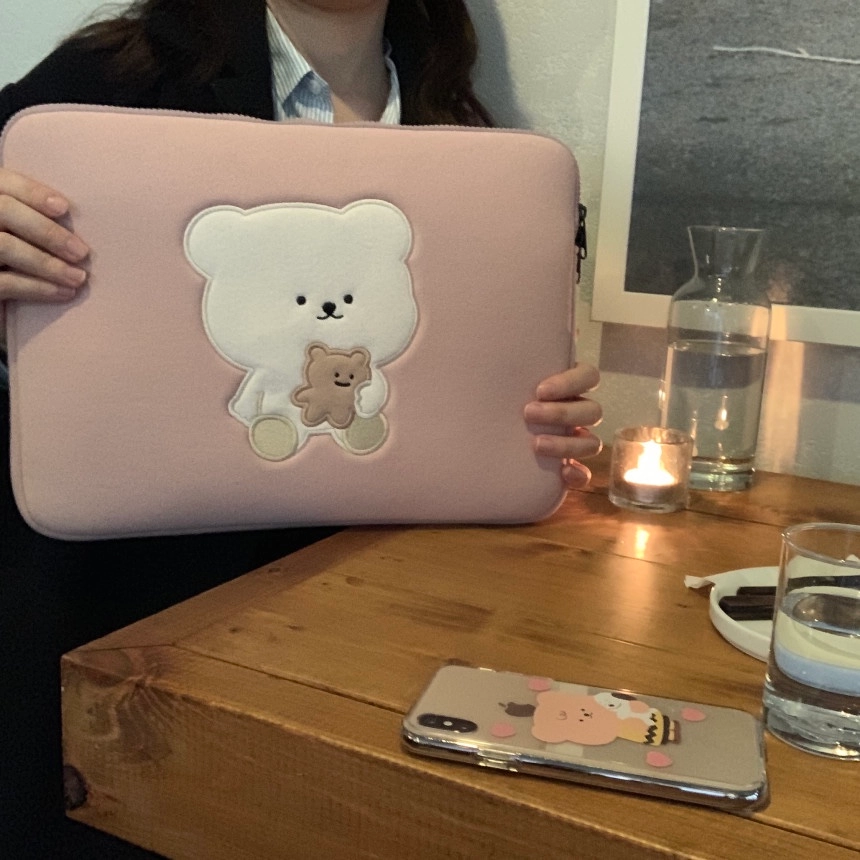 【BAMTOREE】iPad Laptop Pouch 13 Inch~iPad＆タブレットケース Bamtoree store | Pink iPad Pouch (13/15 inch) : Lovticker