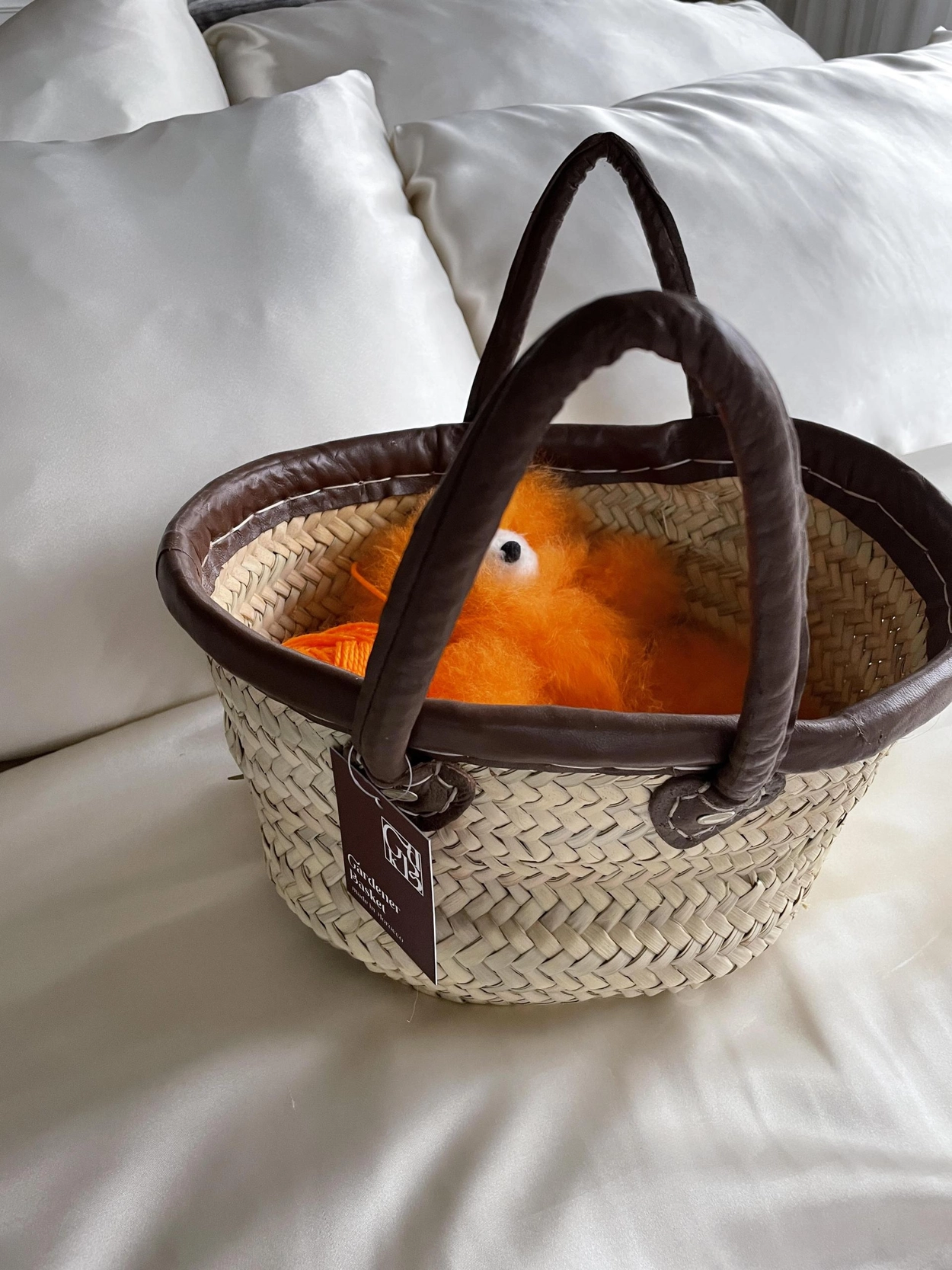 Gardener Basket Flat Bag(Black,Brown,White) : 그레이맨션