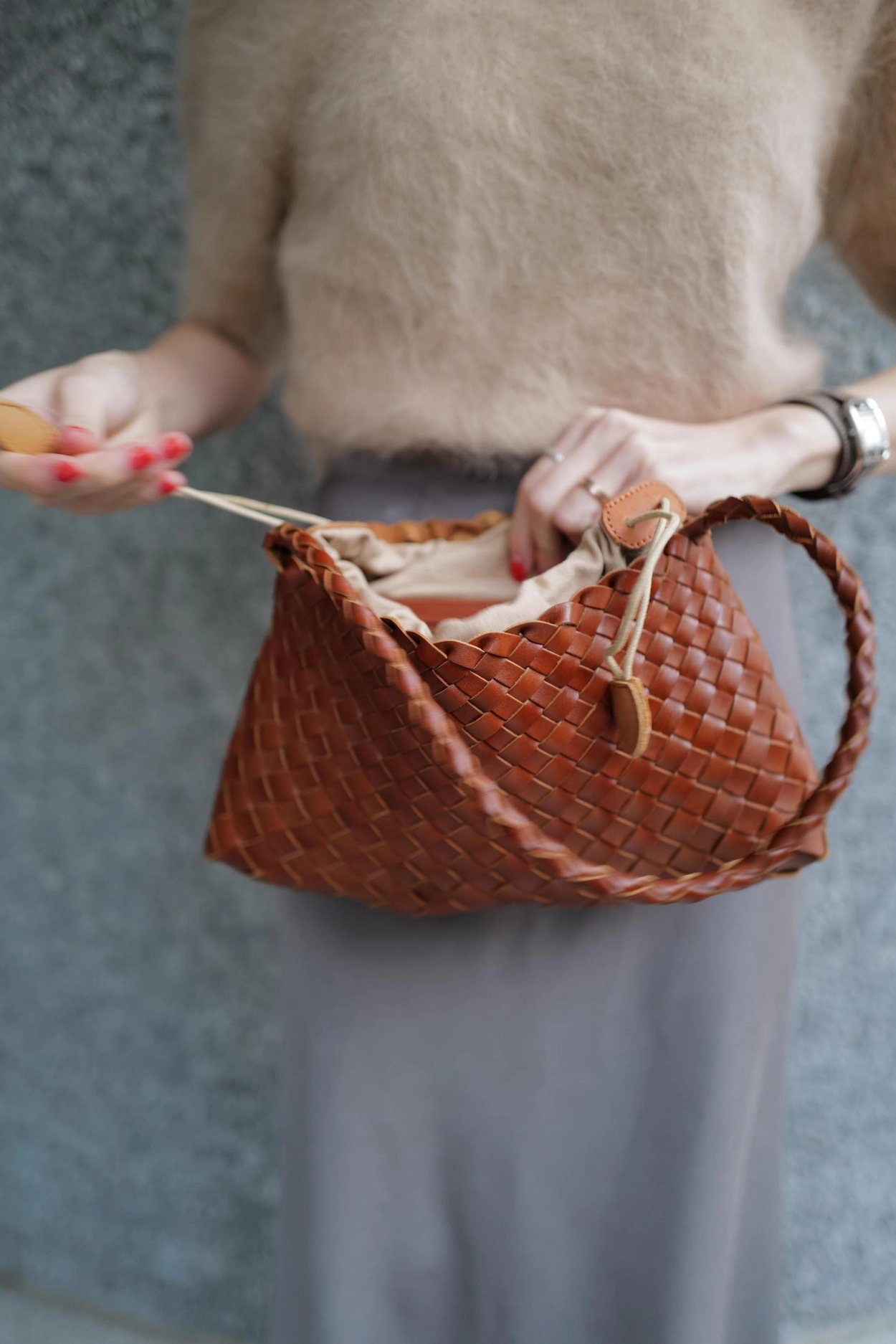トートバッグ [Graymansion] Garden Basket/Weaving Shoulder Bag (4colors) Gardener Basket_Weaving Tote Bag : 그레이맨션 GREY MANSION