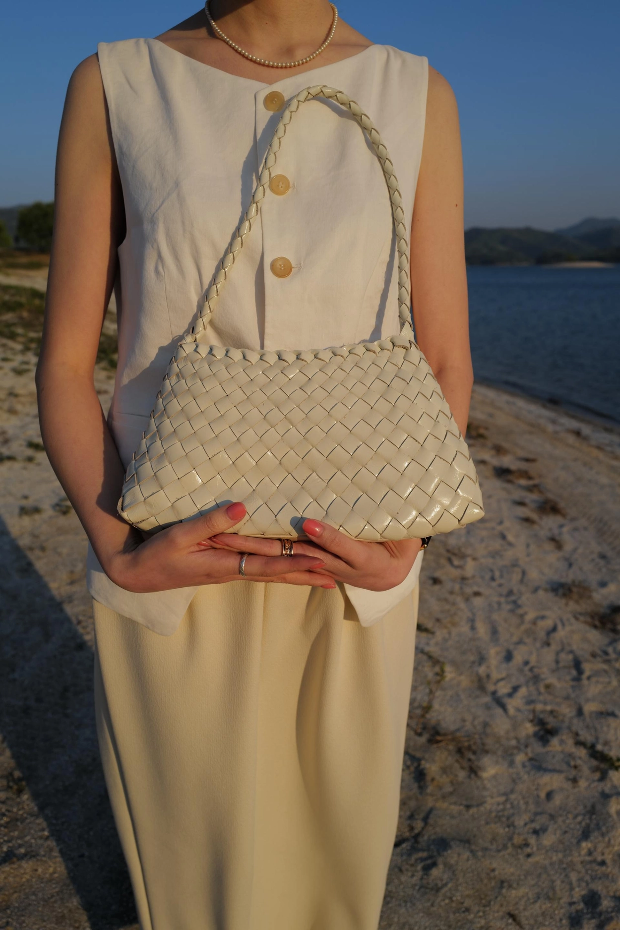 トートバッグ [Graymansion] Garden Basket/Weaving Shoulder Bag (4colors) Gardener Basket_Weaving Shoulder Bag : 그레이맨션 GREY MANSION