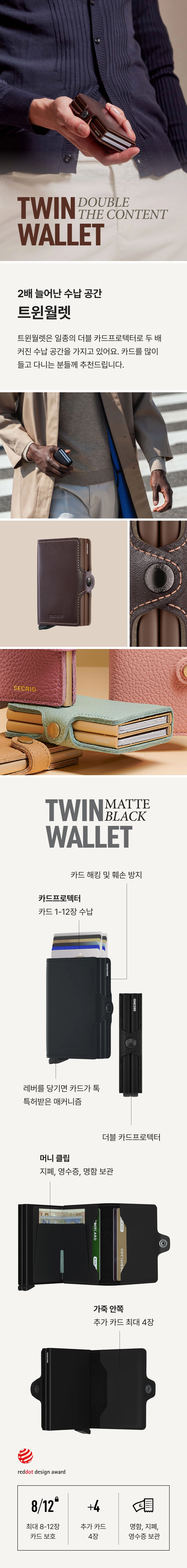 트윈월렛 매트 블랙 : FRAME