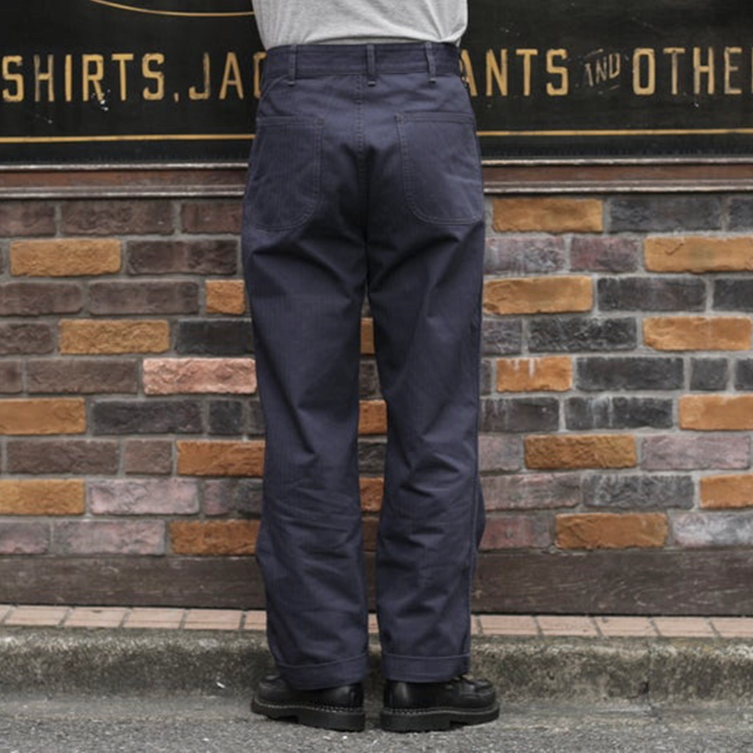 PHERROWS 페로우즈 P-41-HBT / NAVY P-41-HBT ] USMC HBT Pants [Navy] : Semi Basement General Store