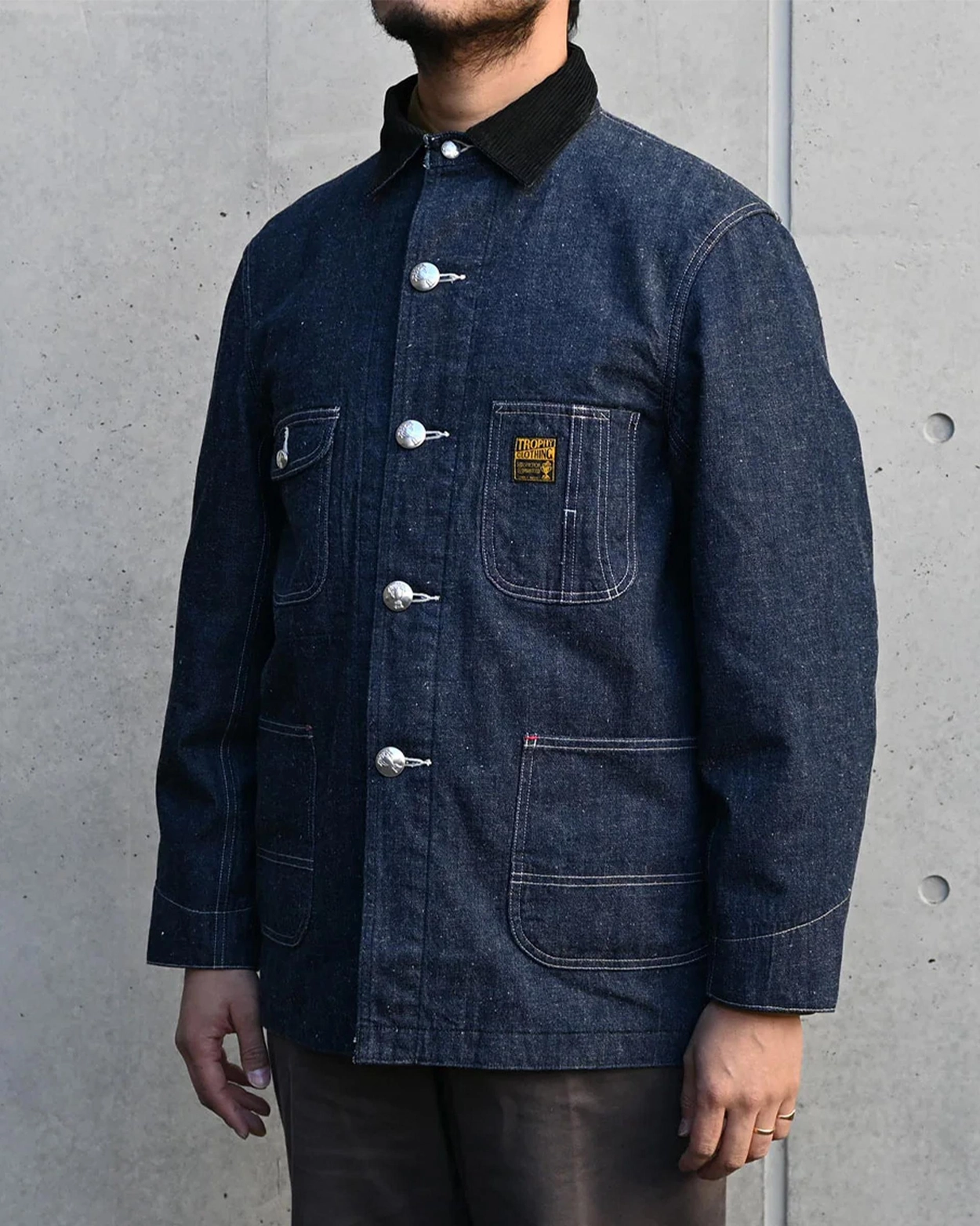 TR25AW-504 ] Storm Coat [Indigo] : Semi Basement General Store