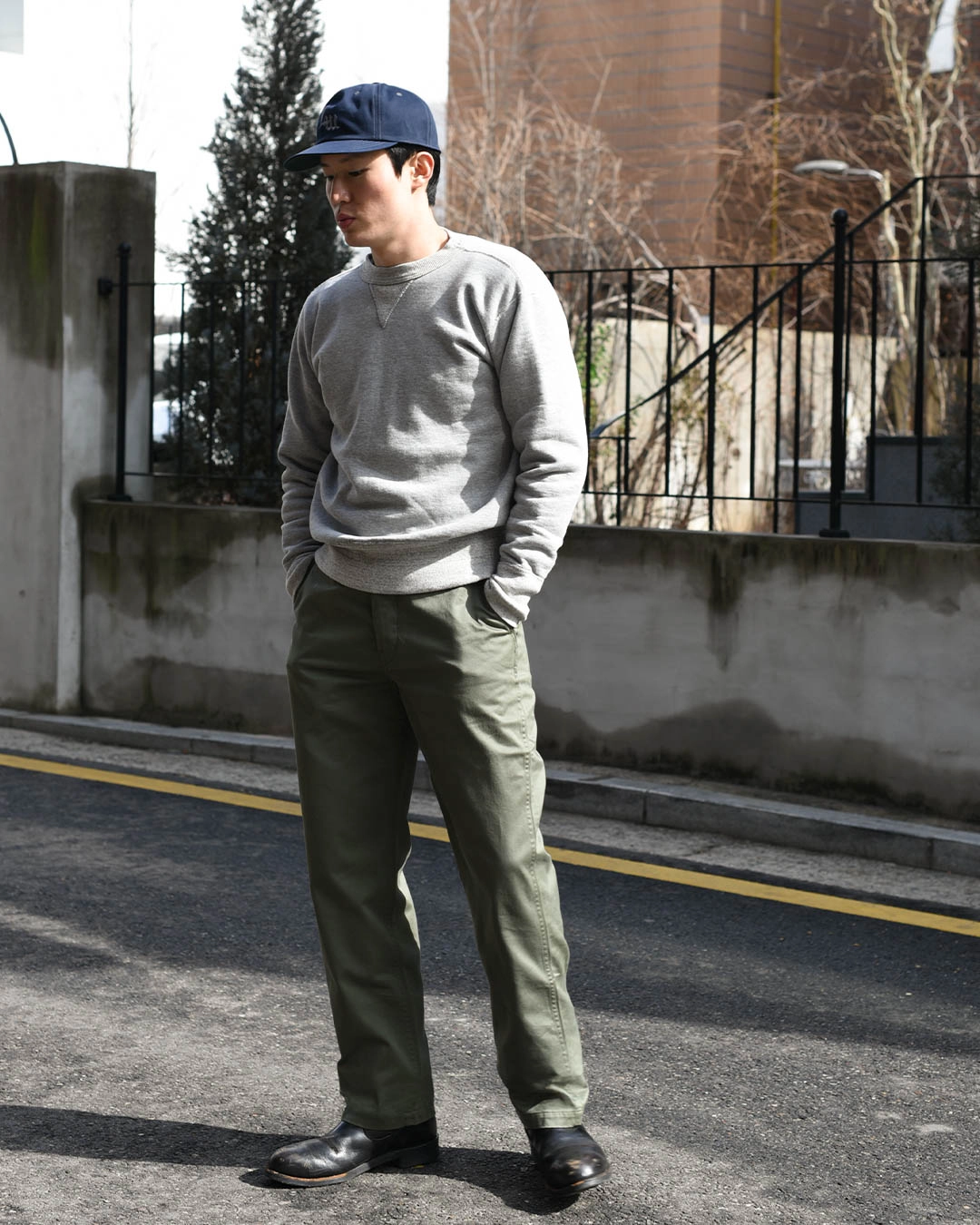 P41M U.S.Army M-41 Chino Trousers [Olive] : Semi Basement General Store