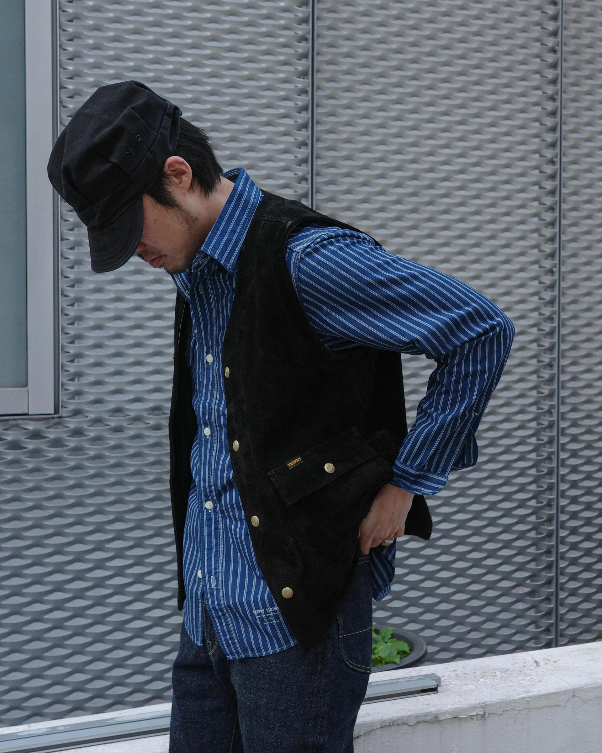 TR-YL07 ] Rancher Steerhide Vest [Rough Out] : Semi Basement 