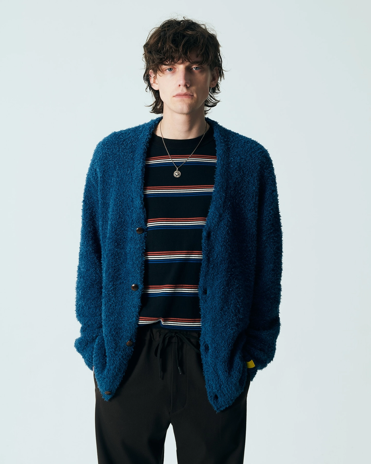 EYYA Knit C/F Cardigan [Blue] : Semi Basement General Store