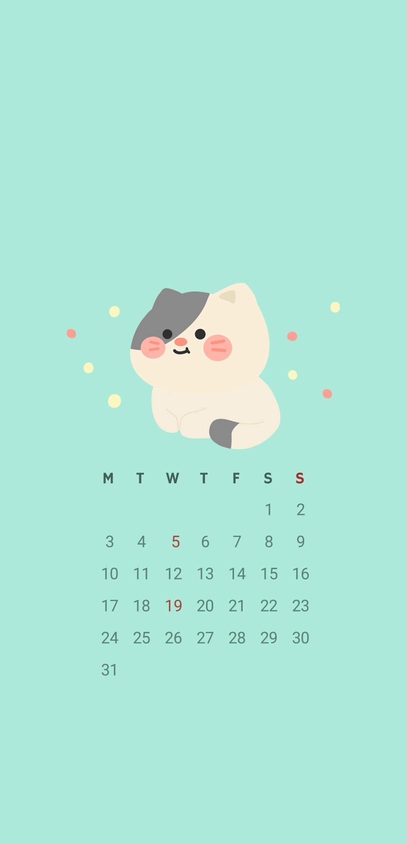 꽁냥이 5월 핸드폰 배경화면 공유 : DT굿노트, image size:800x1659