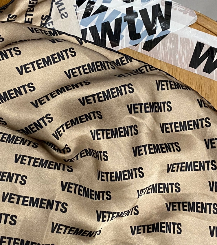 Vetements Silk Monogram Scarf : wwtwseoul