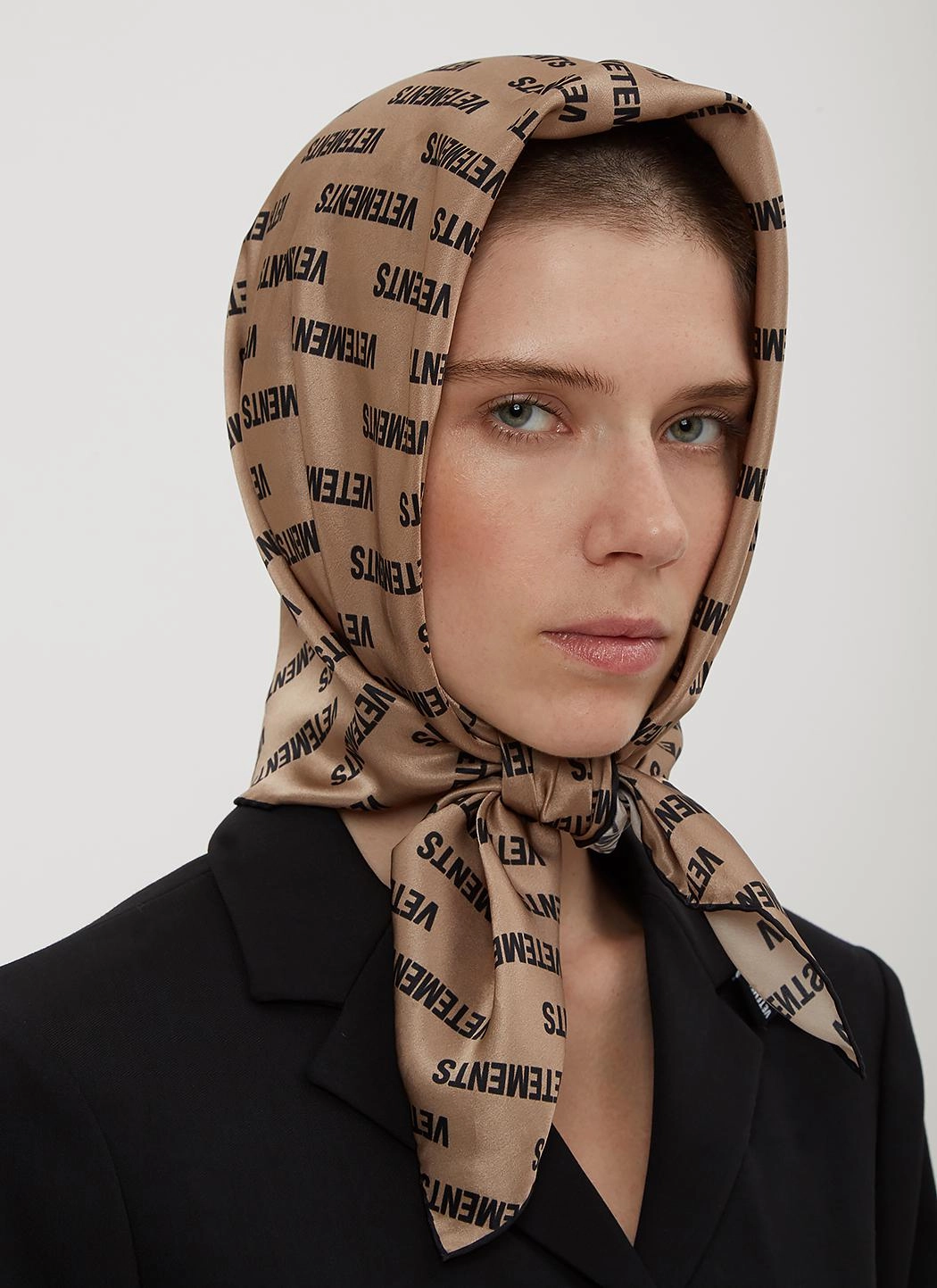 Vetements Silk Monogram Scarf