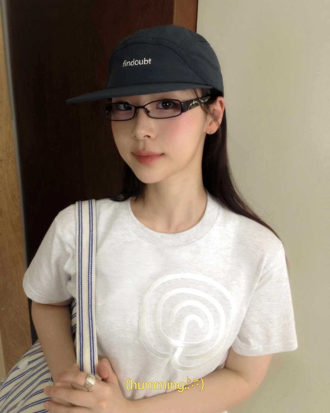 ハット [findoubt] long bill cap vivid parrmark Sunshade Long-bill Cap | nonsense.