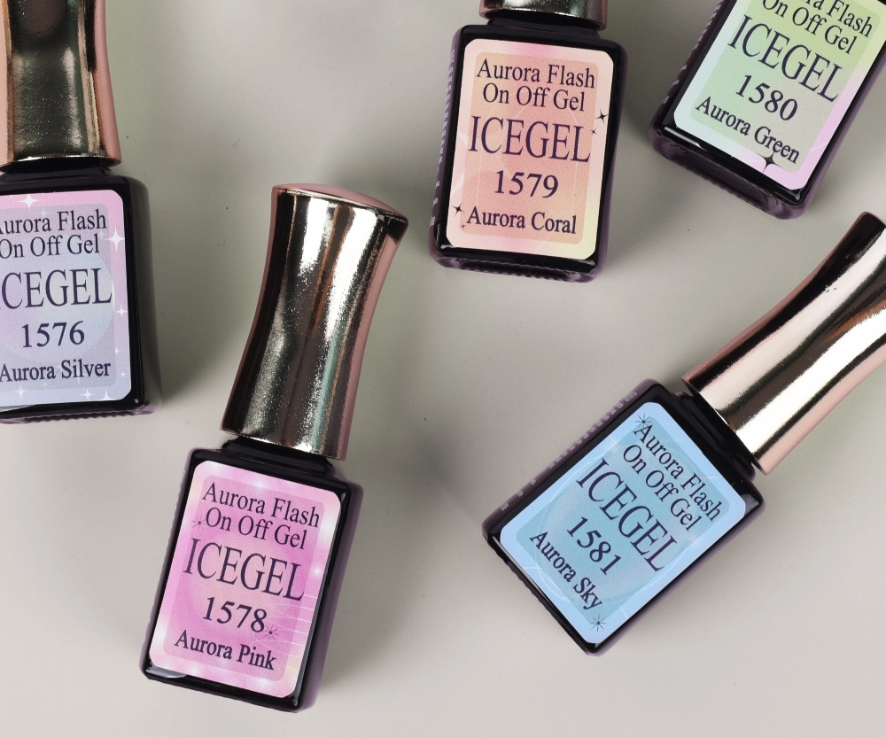 ICEGEL ABLACK オーロラフラッシュオンオフジェル 6色セット